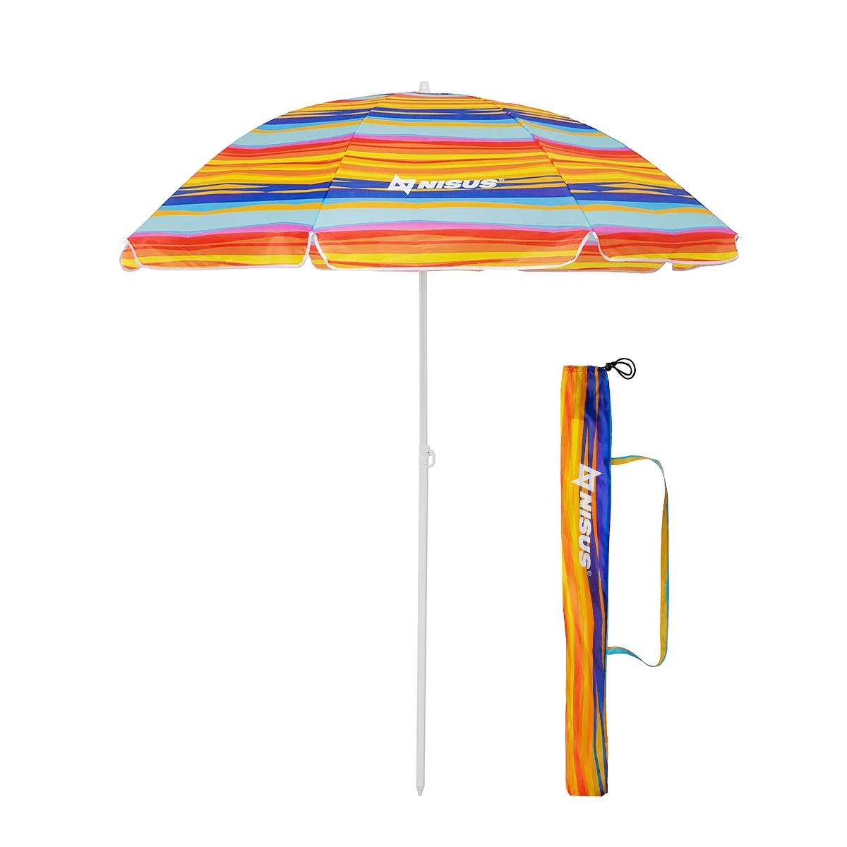 4 ft, 5 ft  Bright Folding Beach Umbrella with Carry Bag