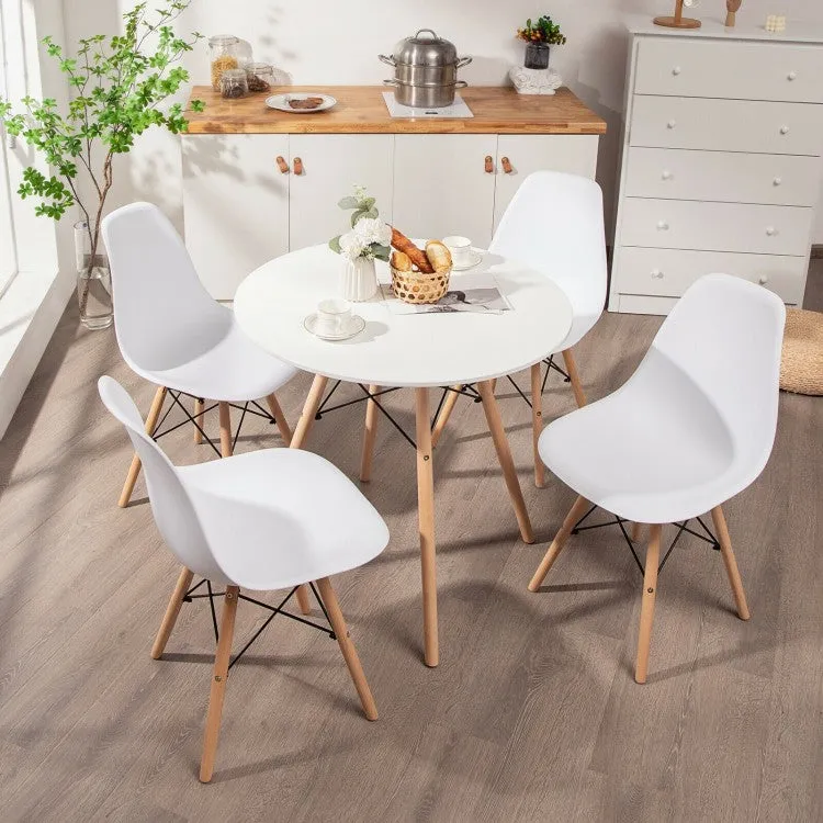 5Pc Dining Table Set - White