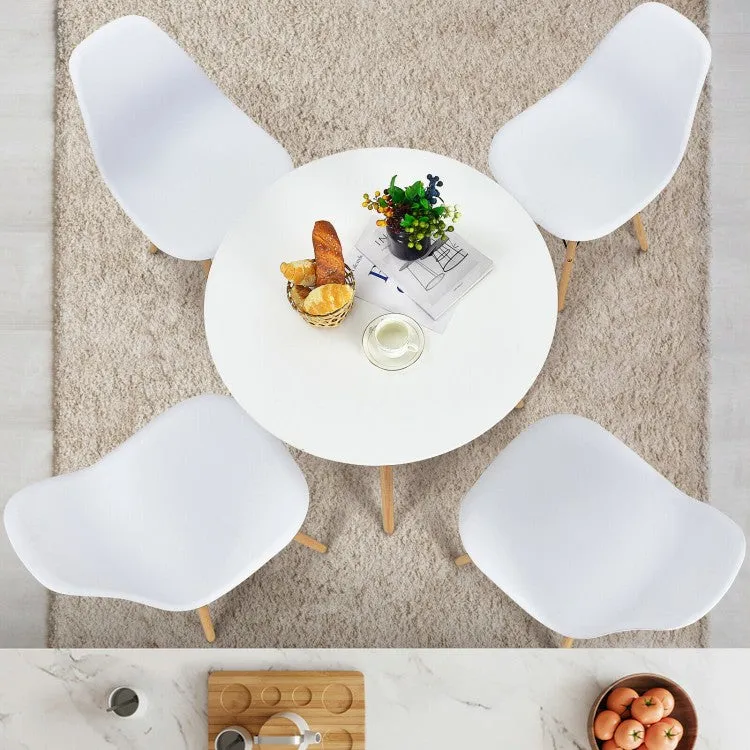 5Pc Dining Table Set - White