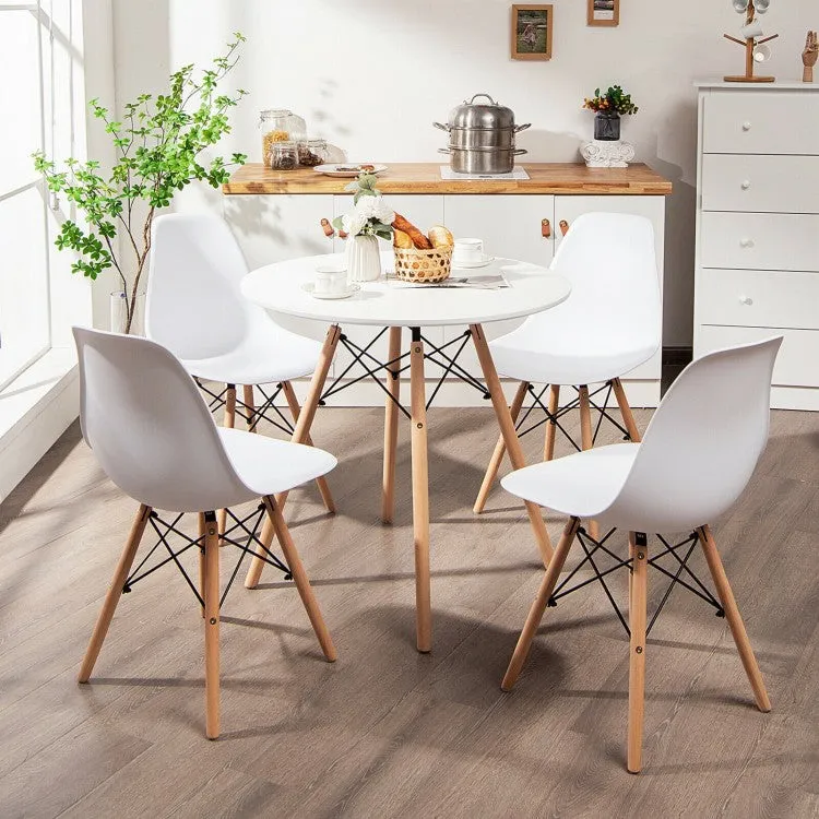 5Pc Dining Table Set - White