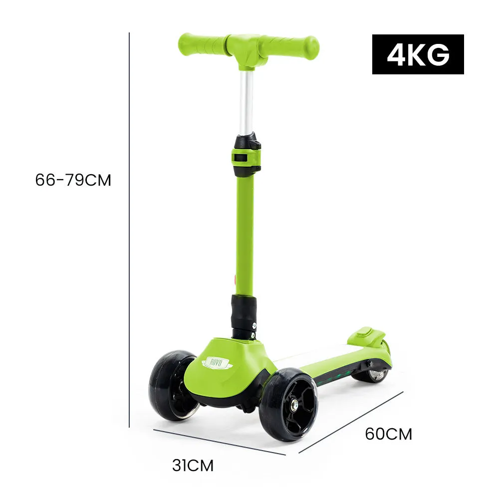 Adjustable 3-Wheel Electric Scooter, Folding, 50kg Max, Rovo Kids