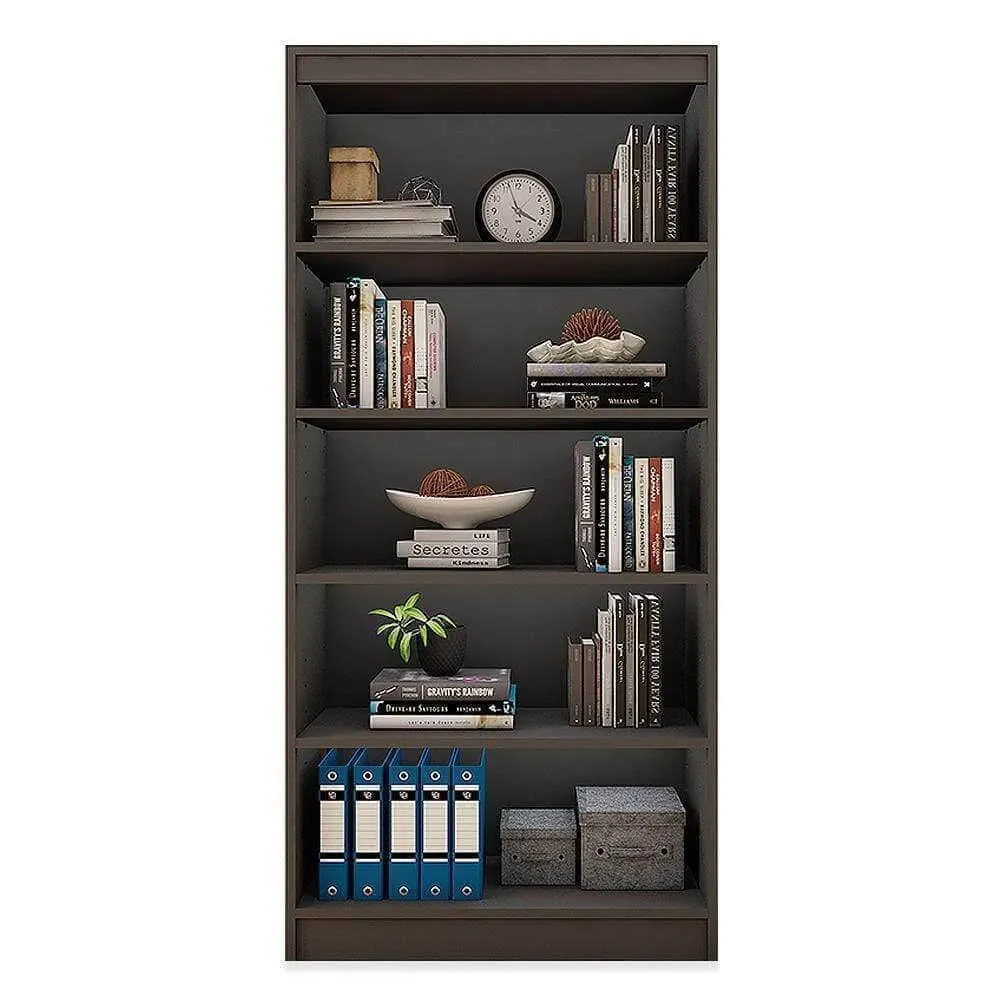 Alpha Bookshelf, 5 shelf, 67" high, Slate Grey