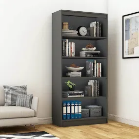 Alpha Bookshelf, 5 shelf, 67" high, Slate Grey