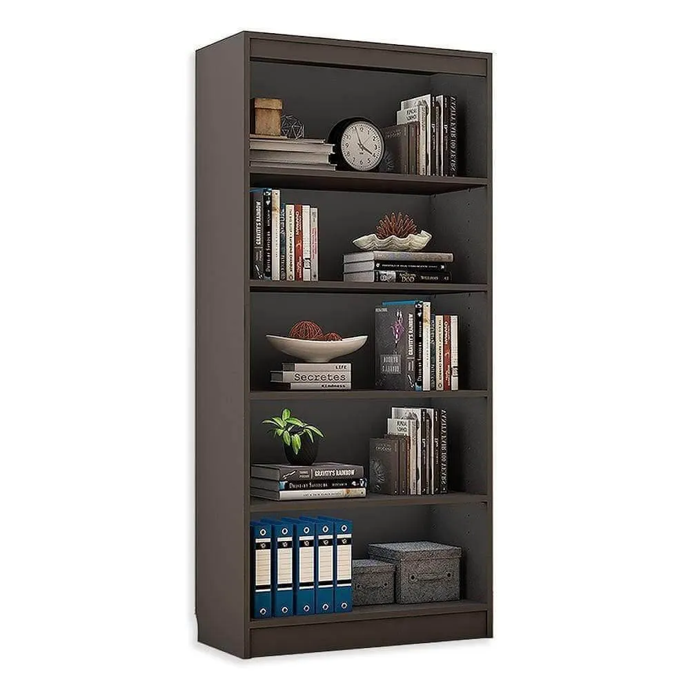 Alpha Bookshelf, 5 shelf, 67" high, Slate Grey