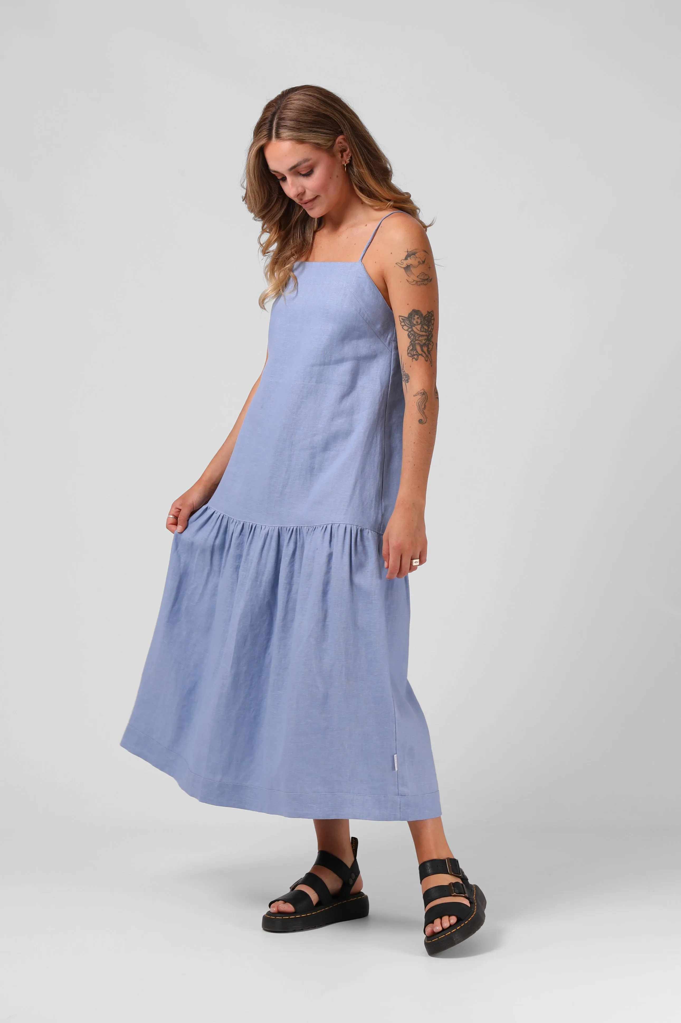 Antoinette Dress - Sky Blue