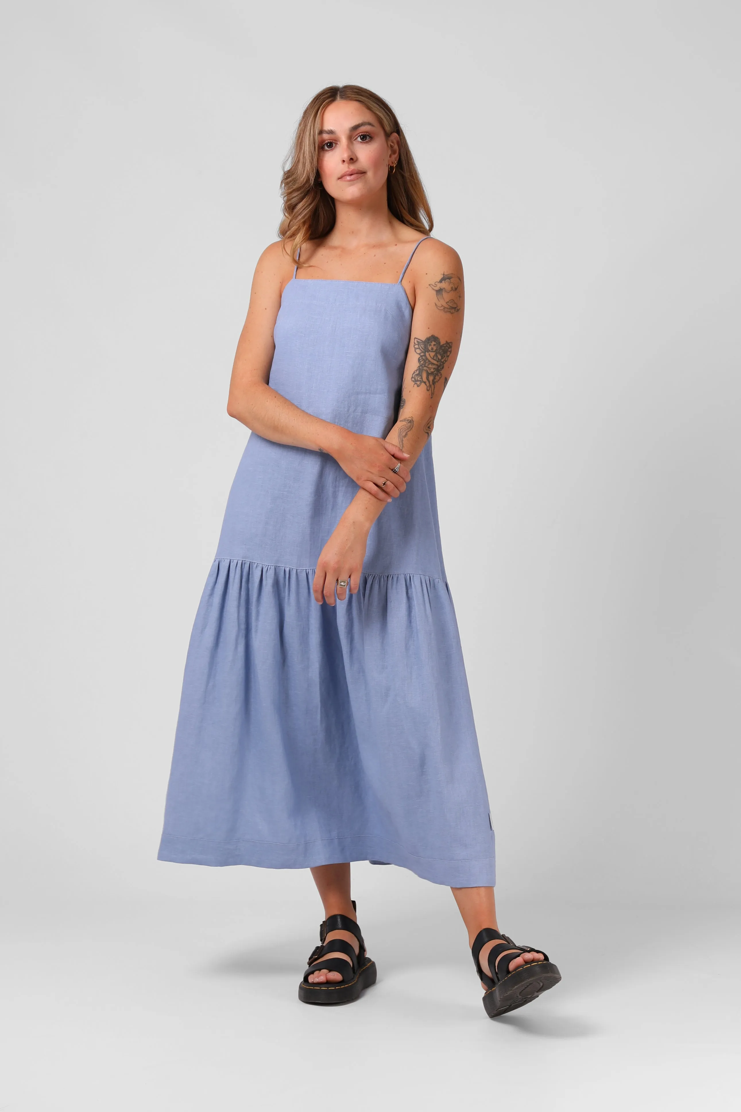 Antoinette Dress - Sky Blue