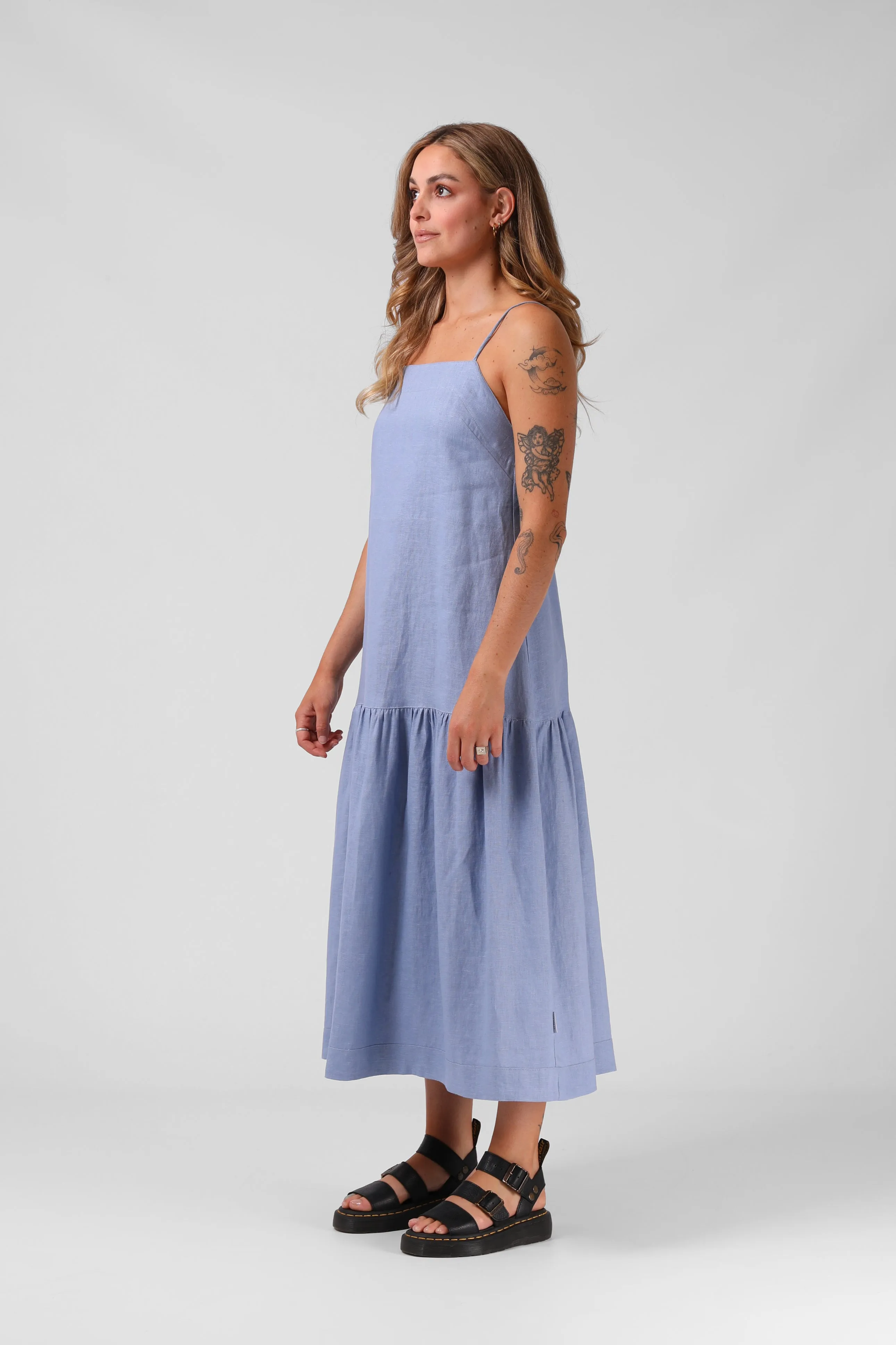 Antoinette Dress - Sky Blue