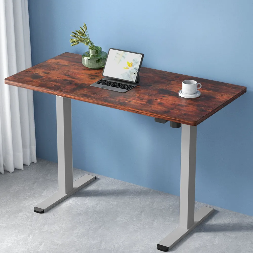 Artiss Electric Standing Desk Motorised Adjustable Sit Stand Desks Grey Brown