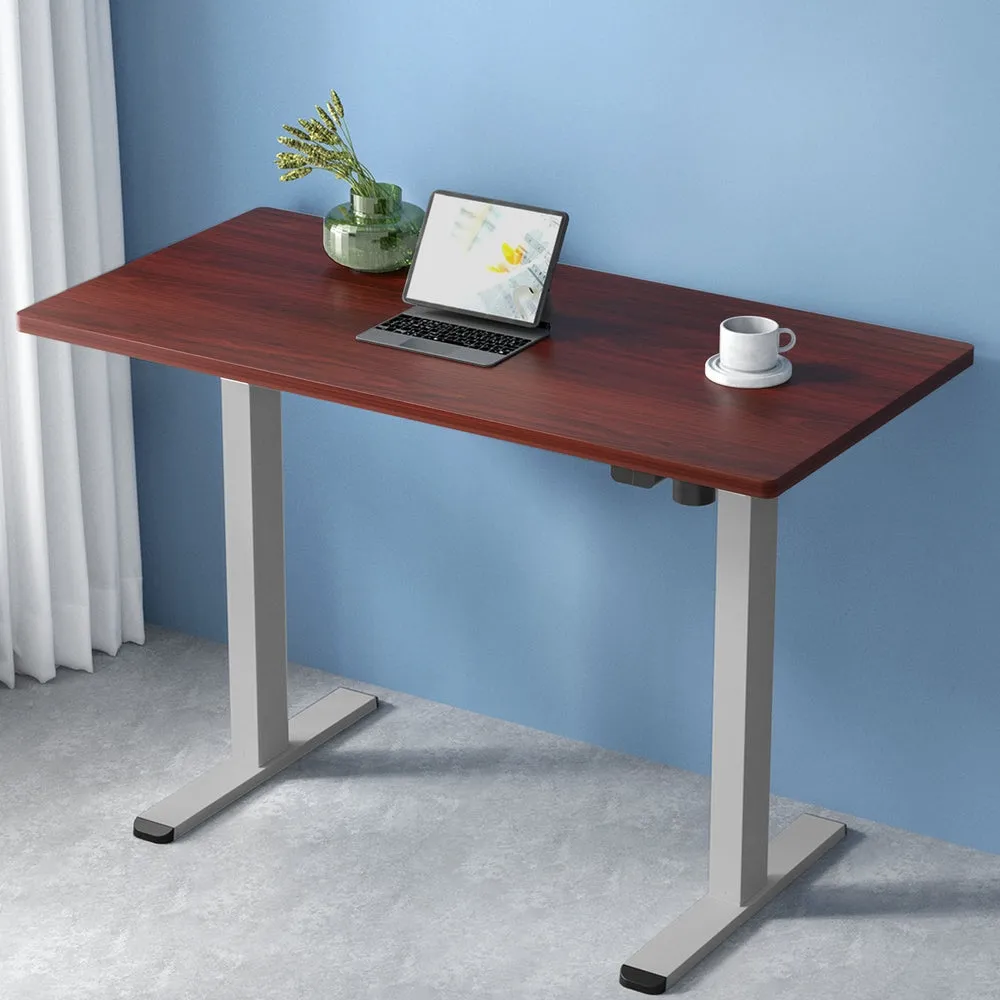 Artiss Electric Standing Desk Motorised Adjustable Sit Stand Desks Grey Walnut