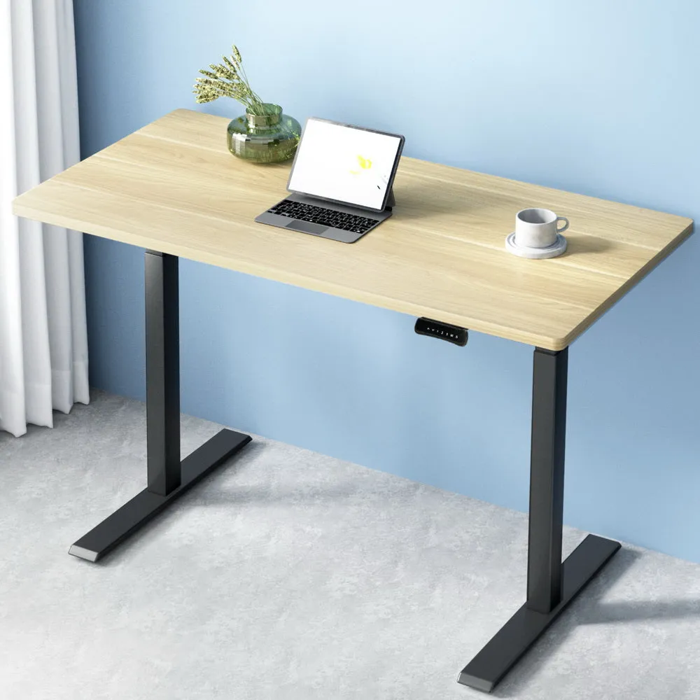 Artiss Standing Desk Electric Height Adjustable Sit Stand Desks Black Oak