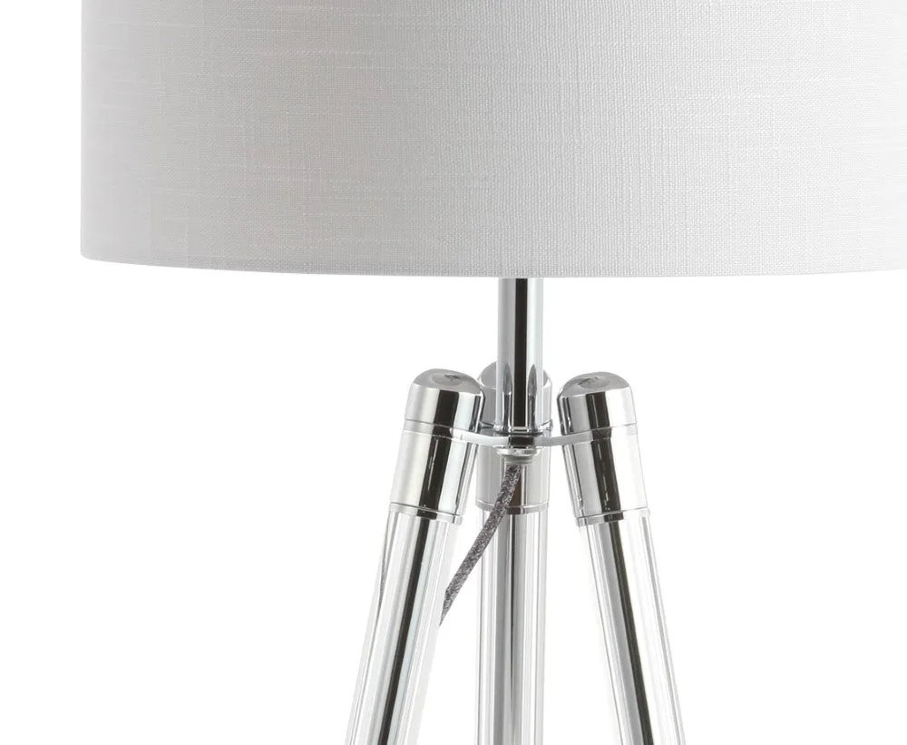 Atlas 30.5" Surveyor's Tripod Crystal/Metal LED Table Lamp