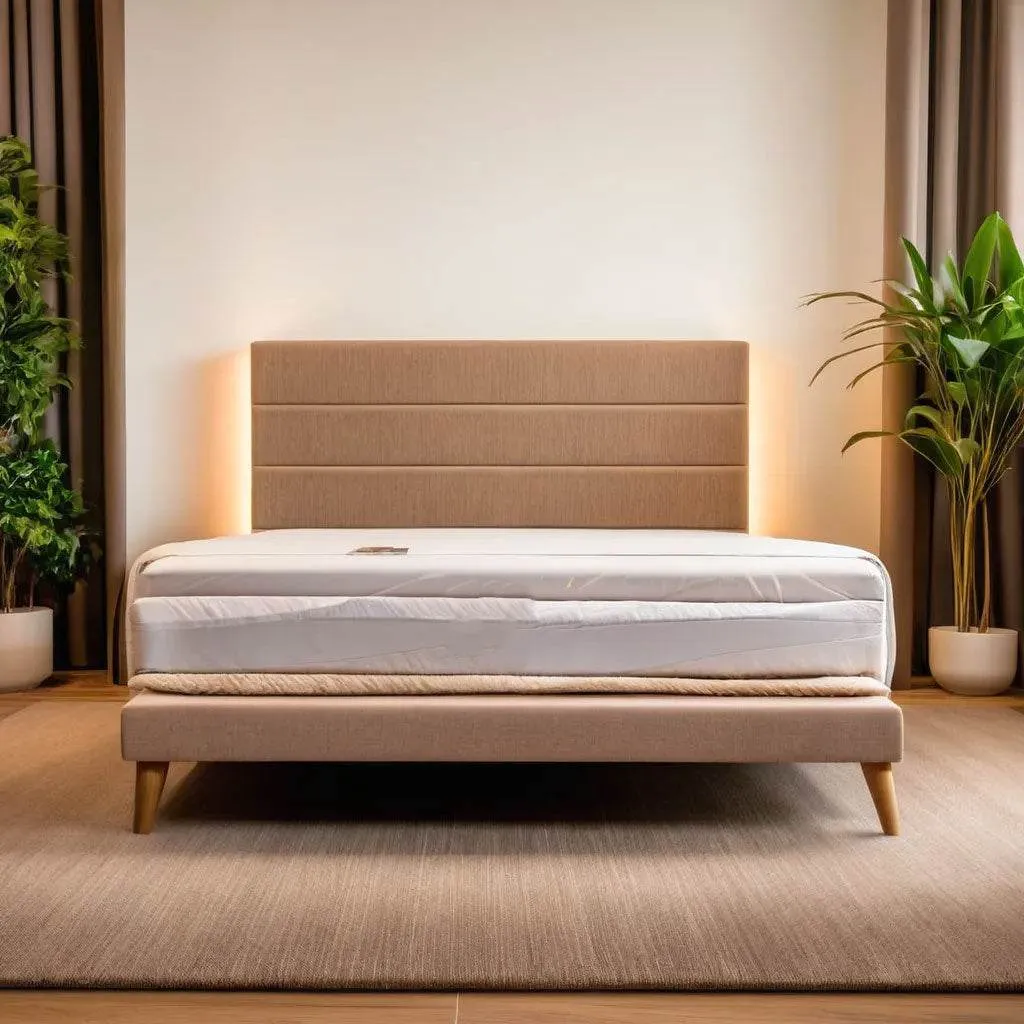 Azura Brown Fabric Bed Frame