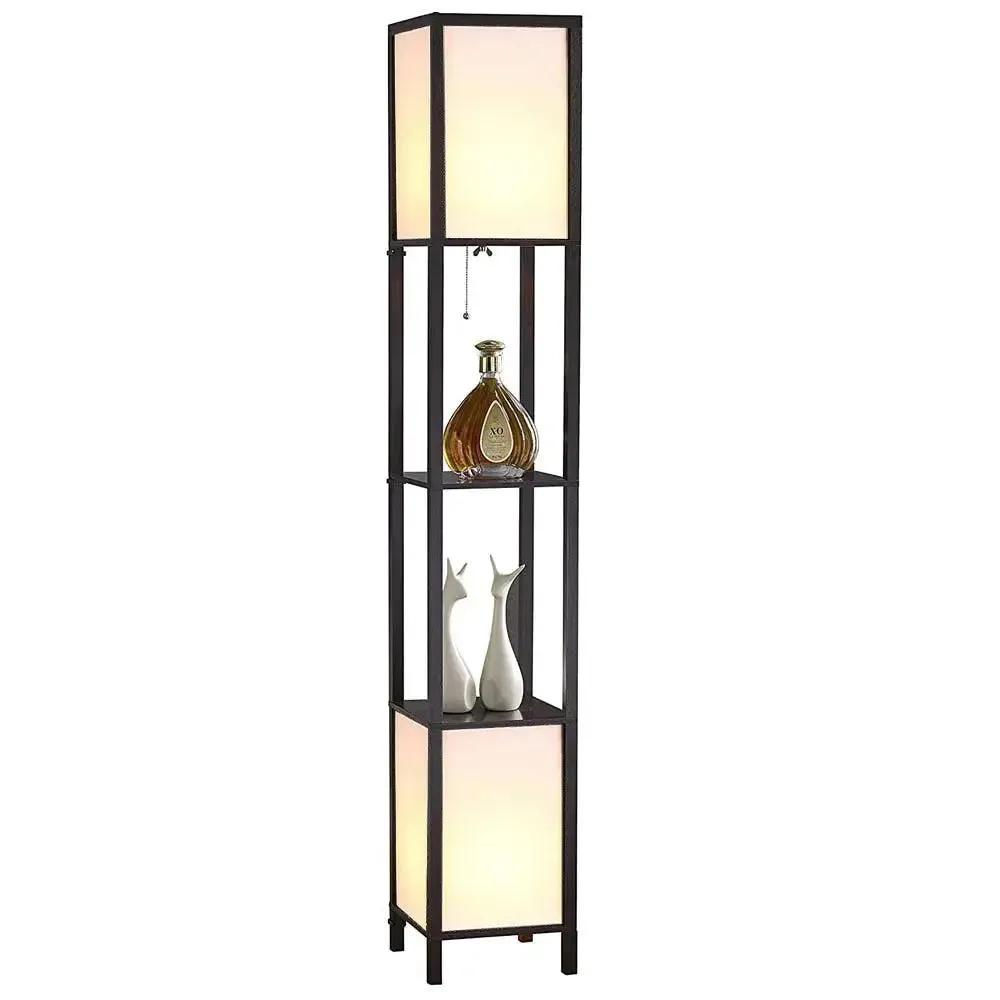 Beautiful Modern House Wooden Two Sided Shelf Lamp For Living Room, Bedroom