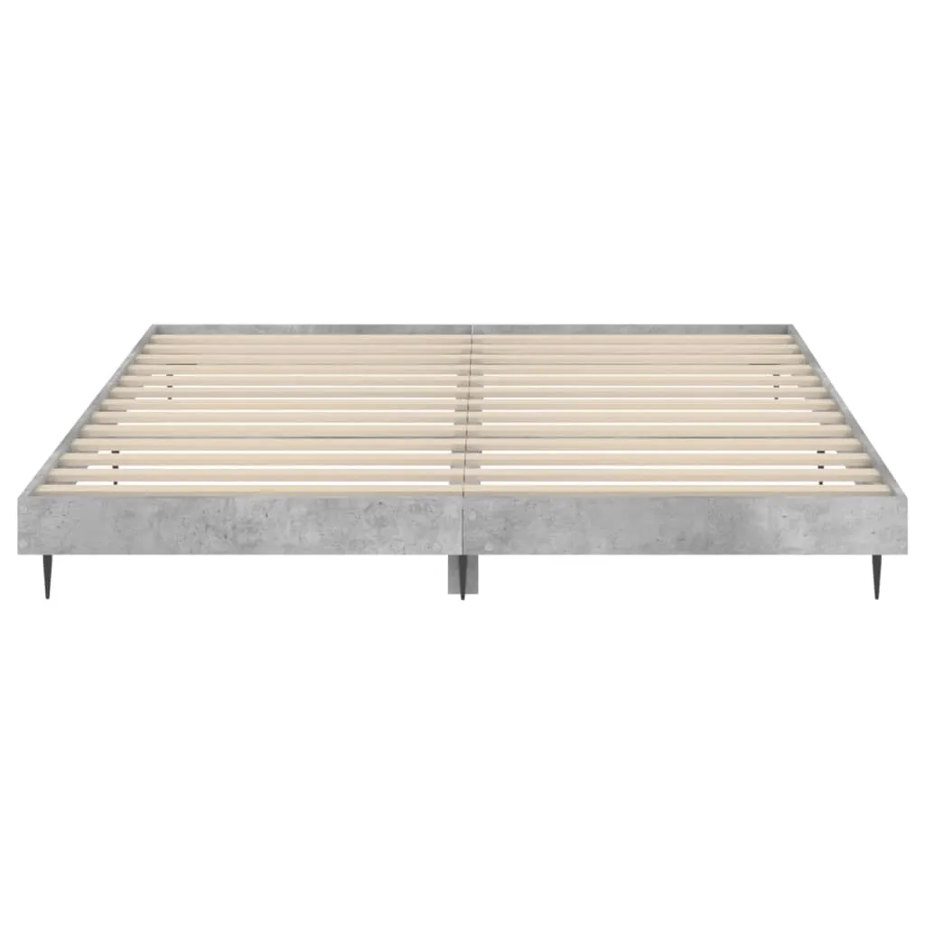 Bed Frame Concrete Grey 160x200 cm Engineered Wood