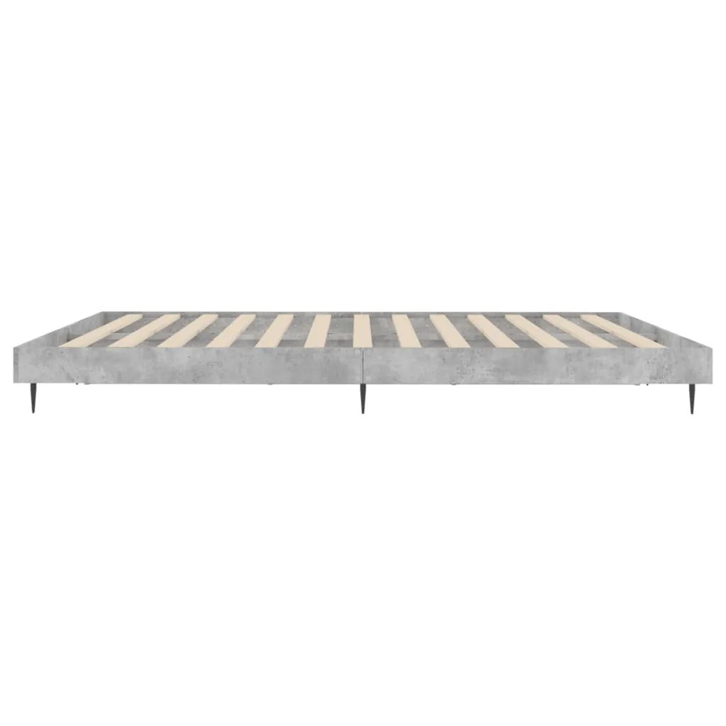 Bed Frame Concrete Grey 160x200 cm Engineered Wood