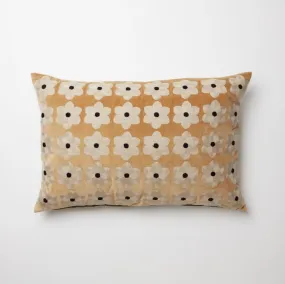 Beige Daisy Cushion - Cotton Velvet & Linen - Olsson & Jensen