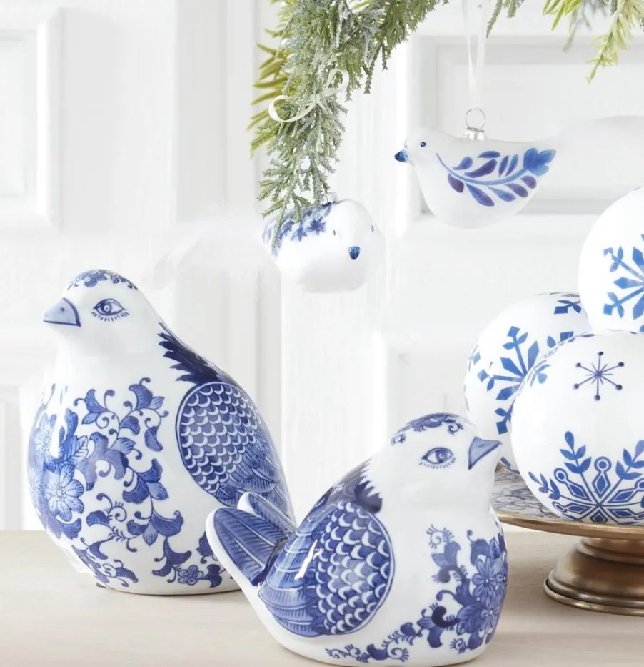 Blue and White Chinoiserie Birds