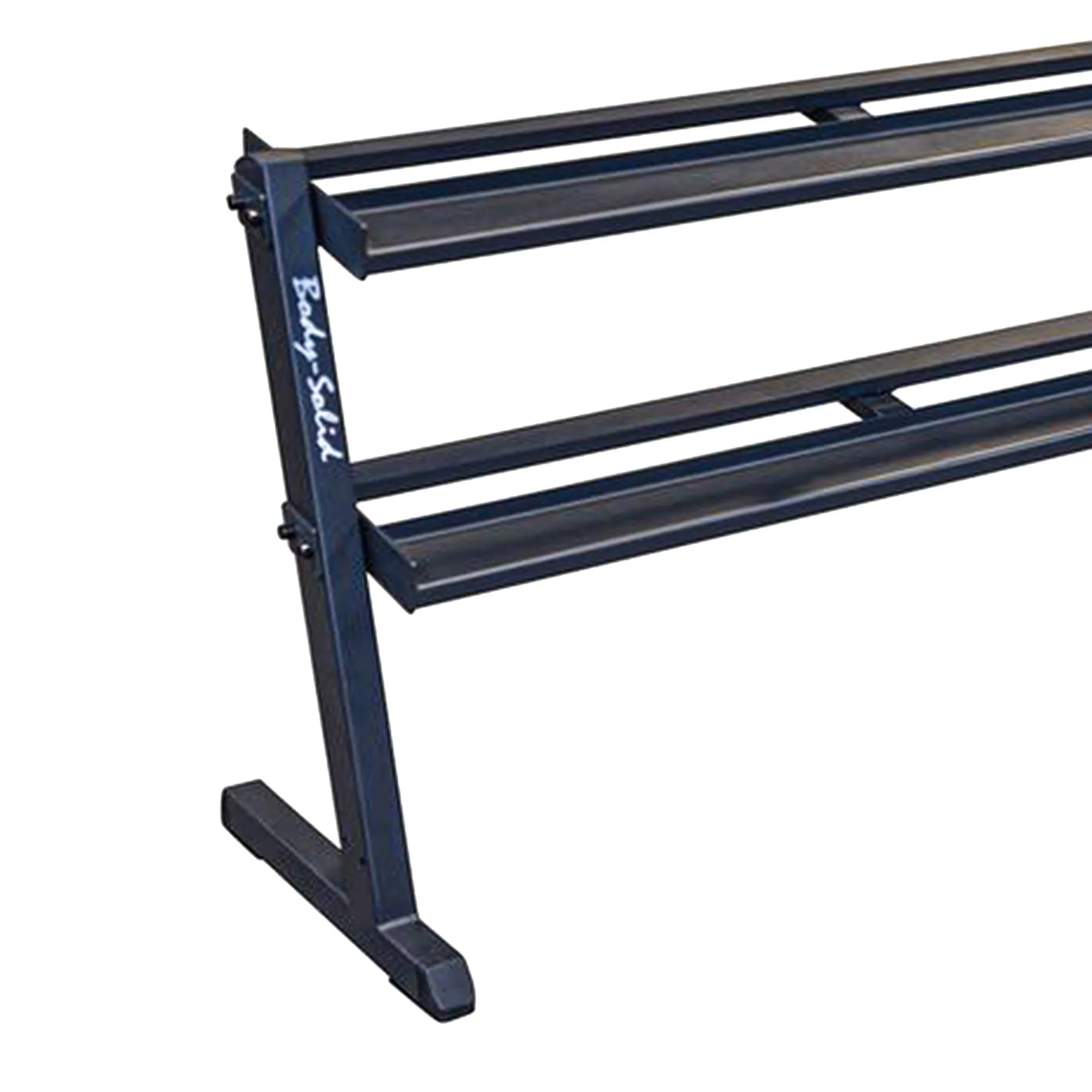 Body Solid 2 Tier Horizontal Dumbbell Rack with Heavy Gauge Steel Construction