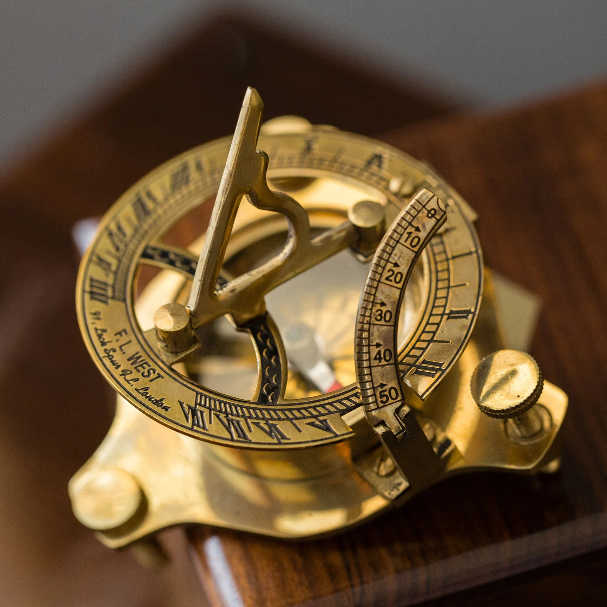 Brass Sundial and Compass