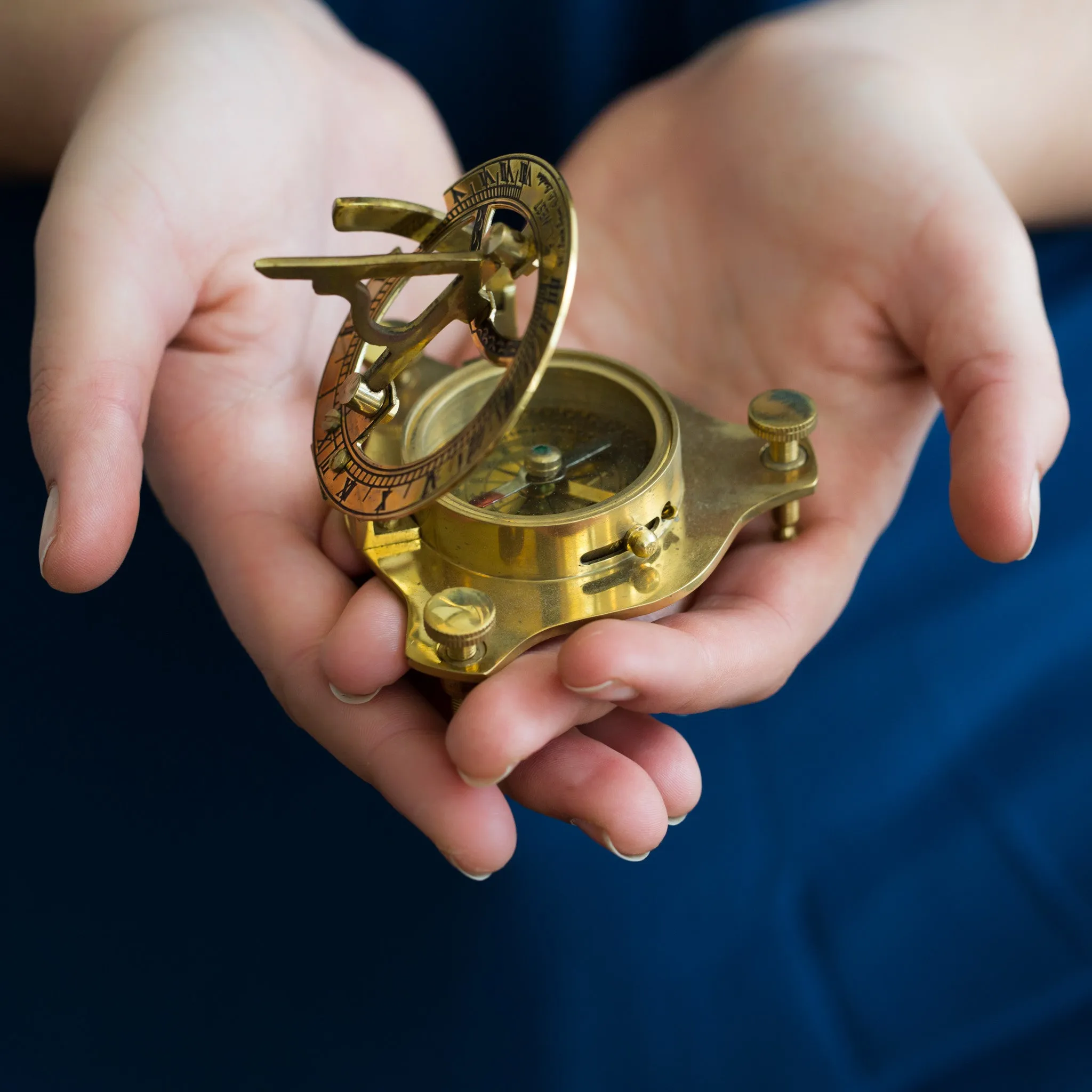 Brass Sundial and Compass