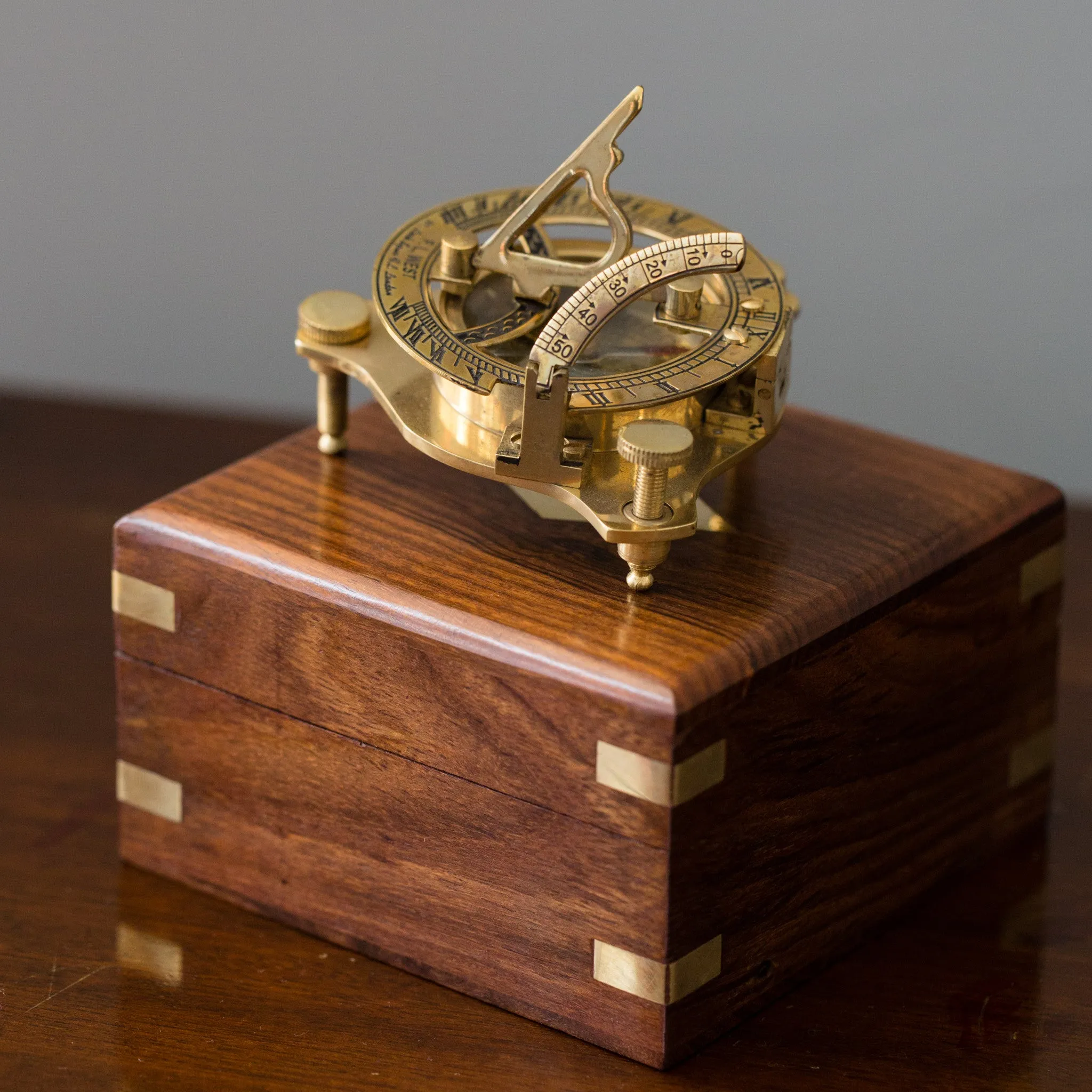 Brass Sundial and Compass