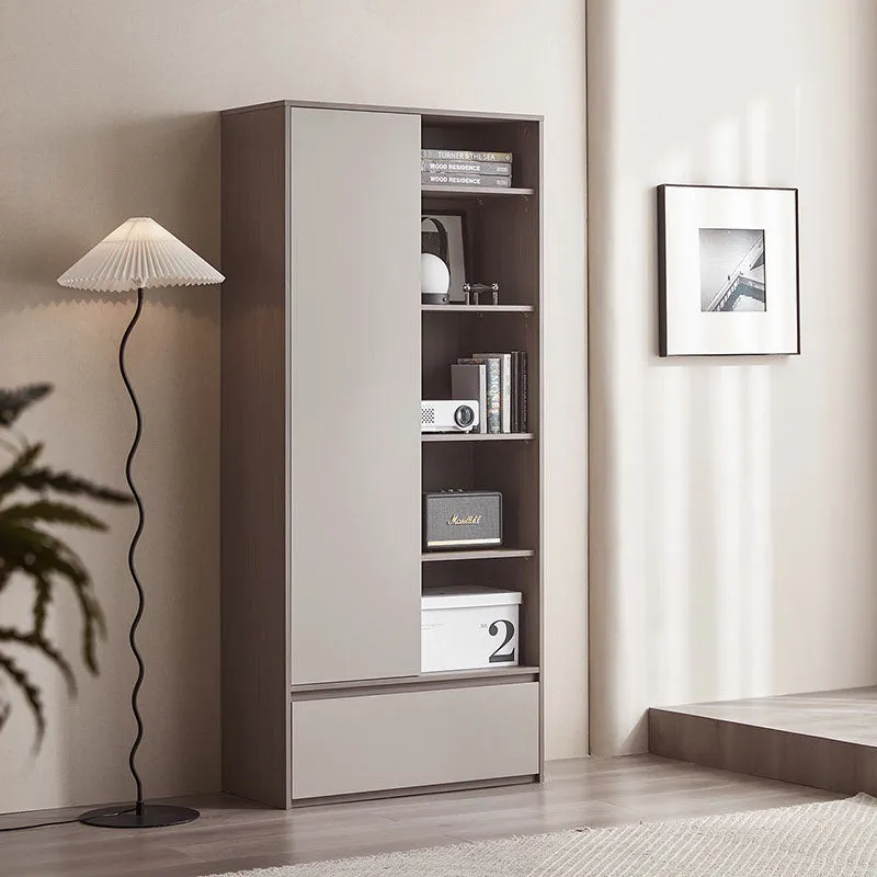 Cappuccino Taupe Cabinet Bookshelf