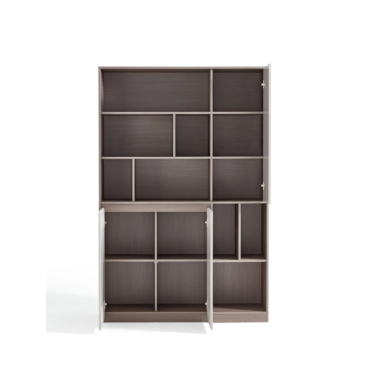 Cappuccino Taupe Cabinet Bookshelf