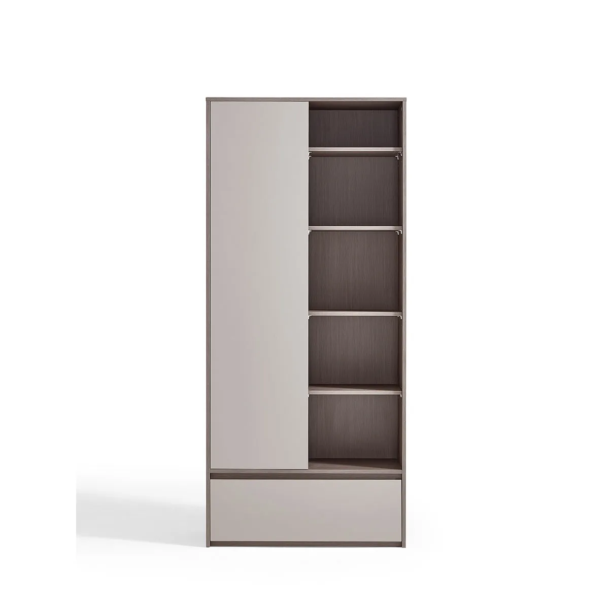 Cappuccino Taupe Cabinet Bookshelf