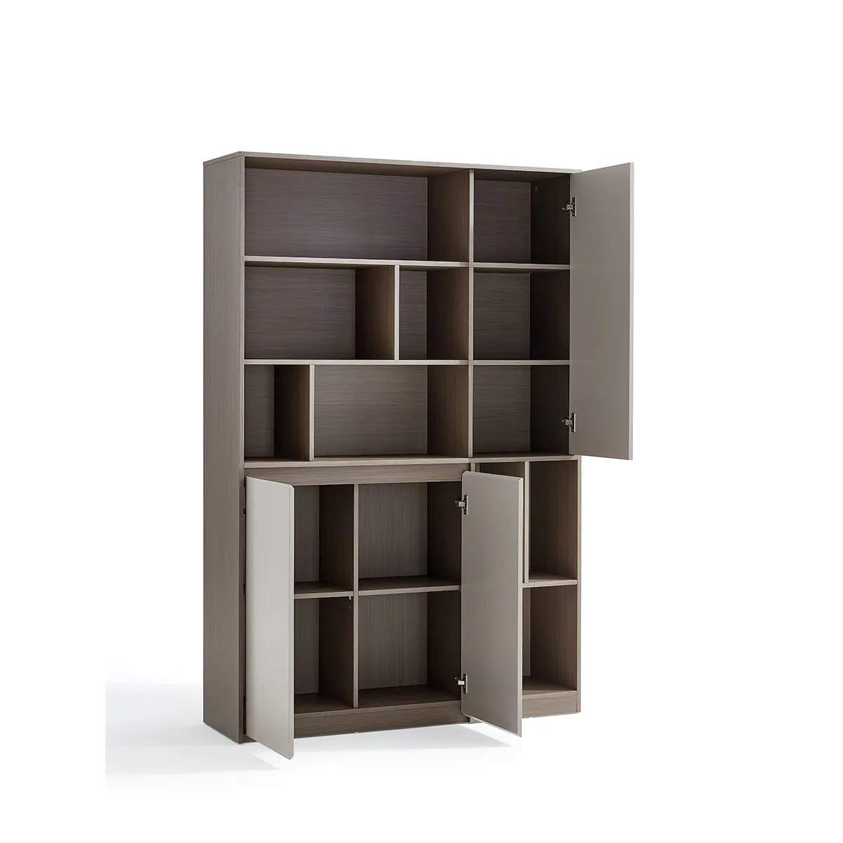 Cappuccino Taupe Cabinet Bookshelf