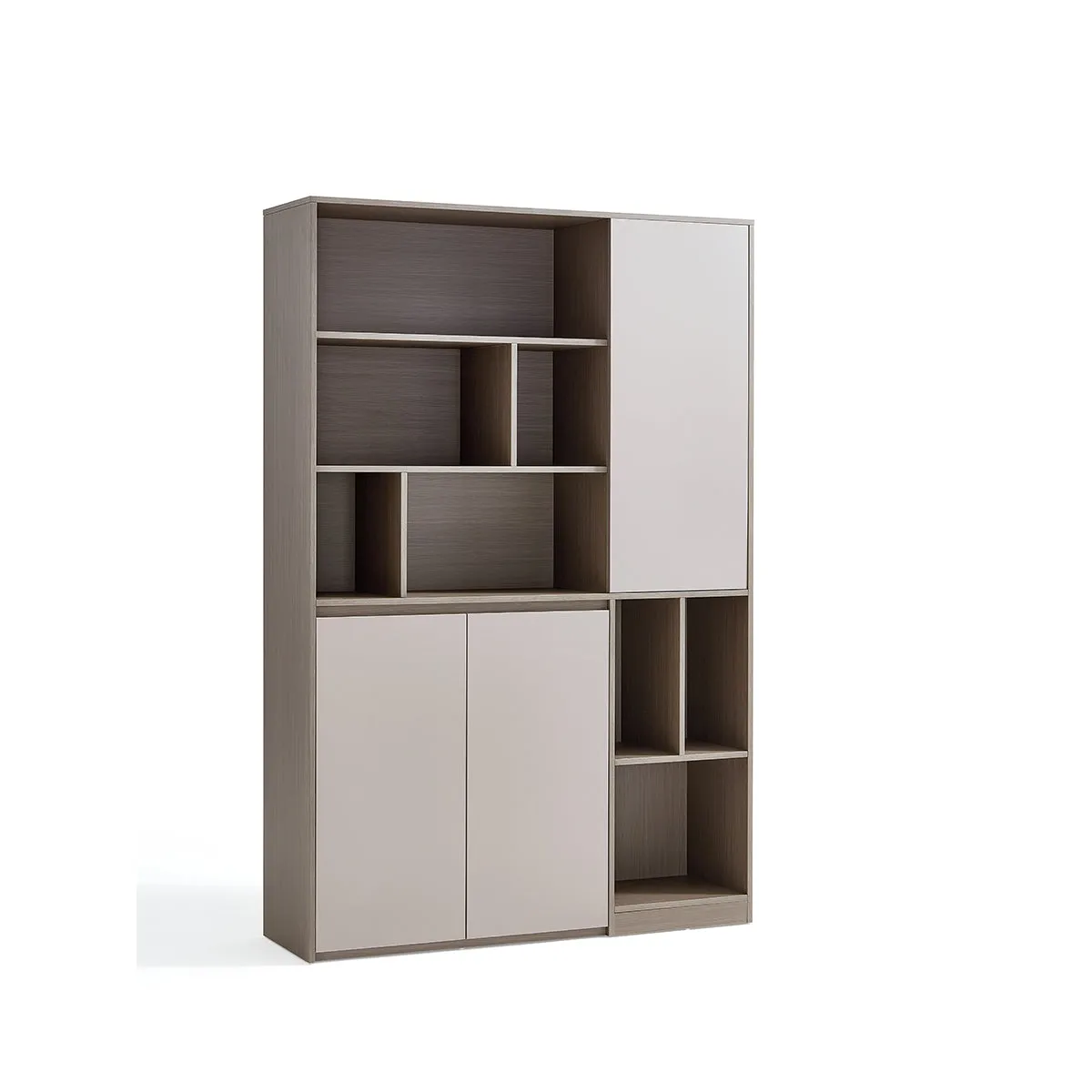 Cappuccino Taupe Cabinet Bookshelf