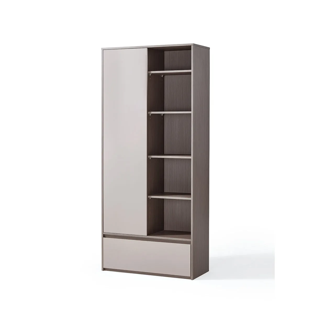 Cappuccino Taupe Cabinet Bookshelf