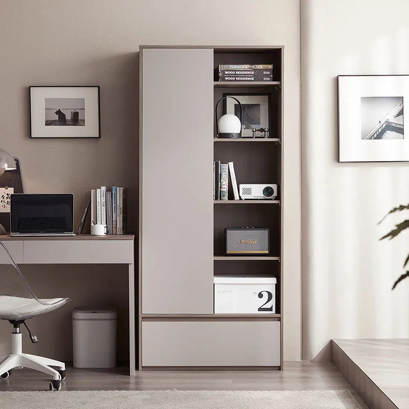 Cappuccino Taupe Cabinet Bookshelf