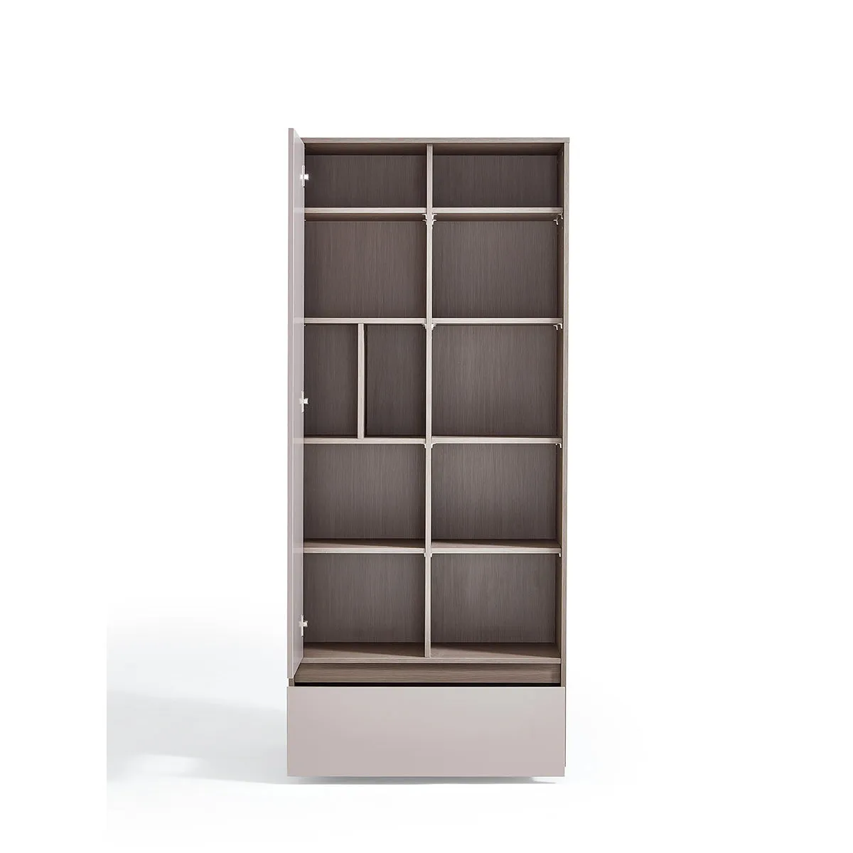 Cappuccino Taupe Cabinet Bookshelf