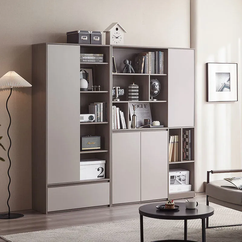 Cappuccino Taupe Cabinet Bookshelf