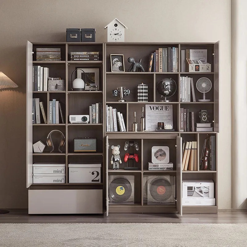 Cappuccino Taupe Cabinet Bookshelf