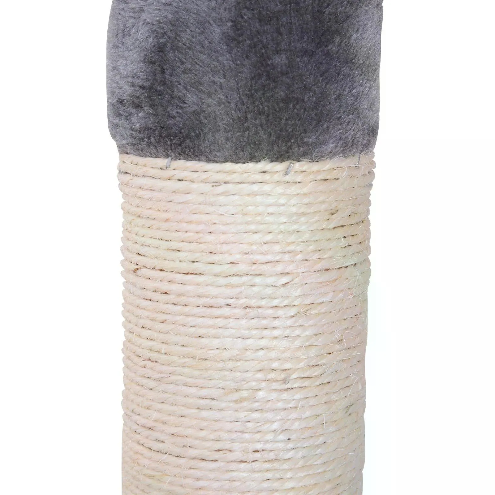 Cats Floor to Ceiling Scratching Post w/ 5-Tier Plush Leisure Platforms Grey