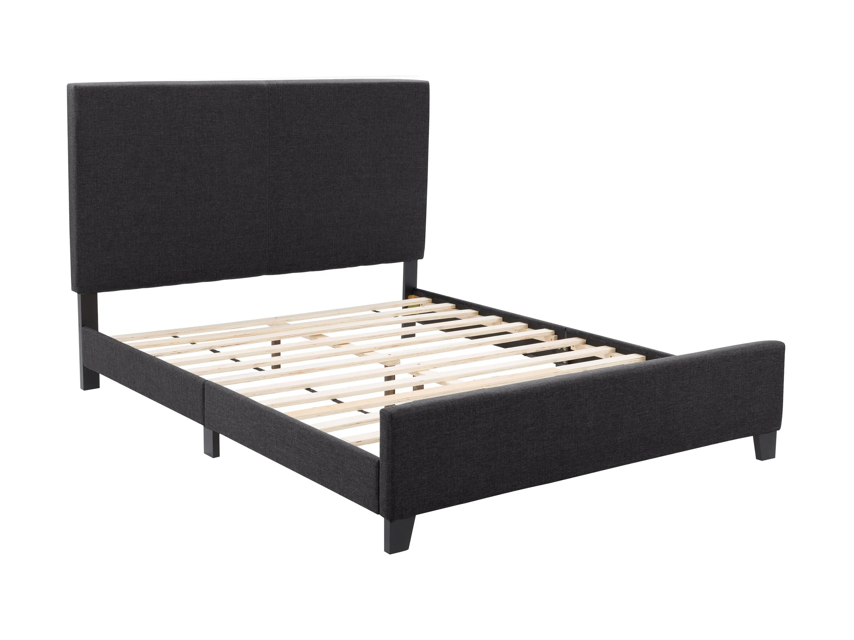 Charcoal Contemporary Queen Bed