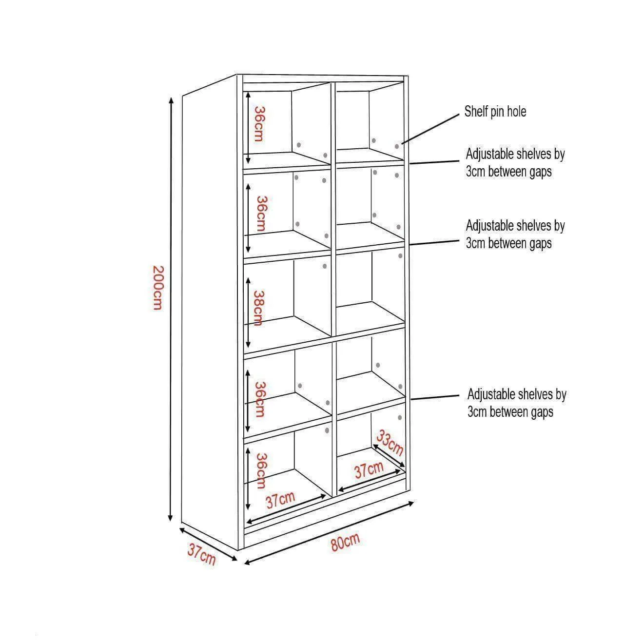 Christena Mirror Door Bookshelf