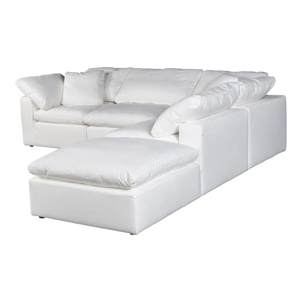 Condo Dream Four Seater Modular Sectional Livesmart Fabric Cream