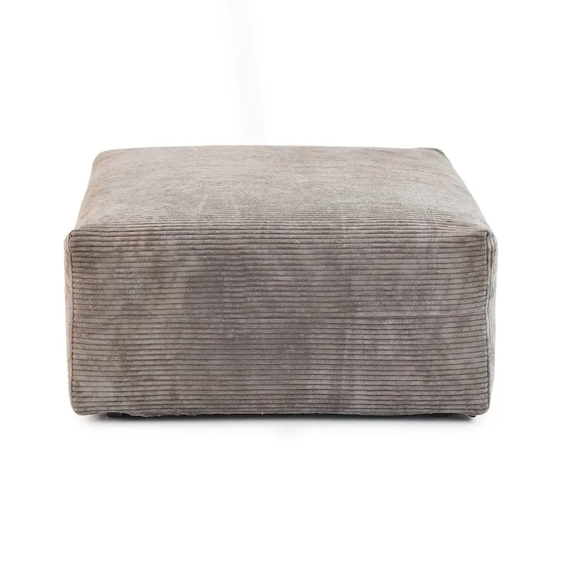 Corduroy  Ottoman- Light Brown