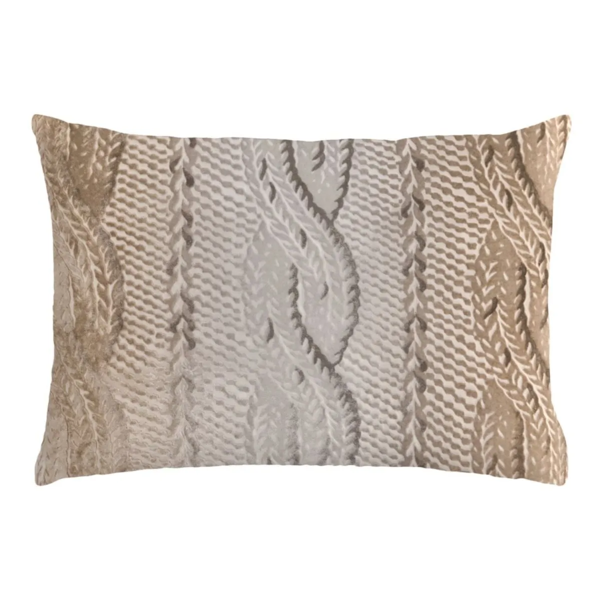 Coyote Cable Knit Velvet Pillow by Kevin O'Brien Studio