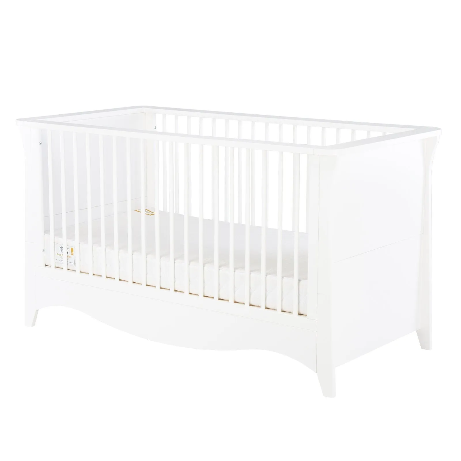 CuddleCo Clara 2 Piece Nursery Furniture Set (Cot Bed & Dresser) - White