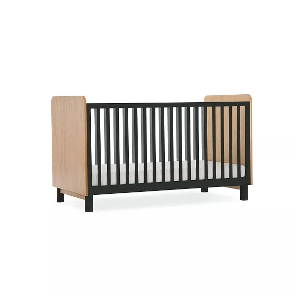 CuddleCo Rafi 2 Piece Nursery Furniture Set - Oak & Black