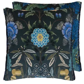 Designers Guild Brocart Decoratif Velours Indigo Decorative Pillow