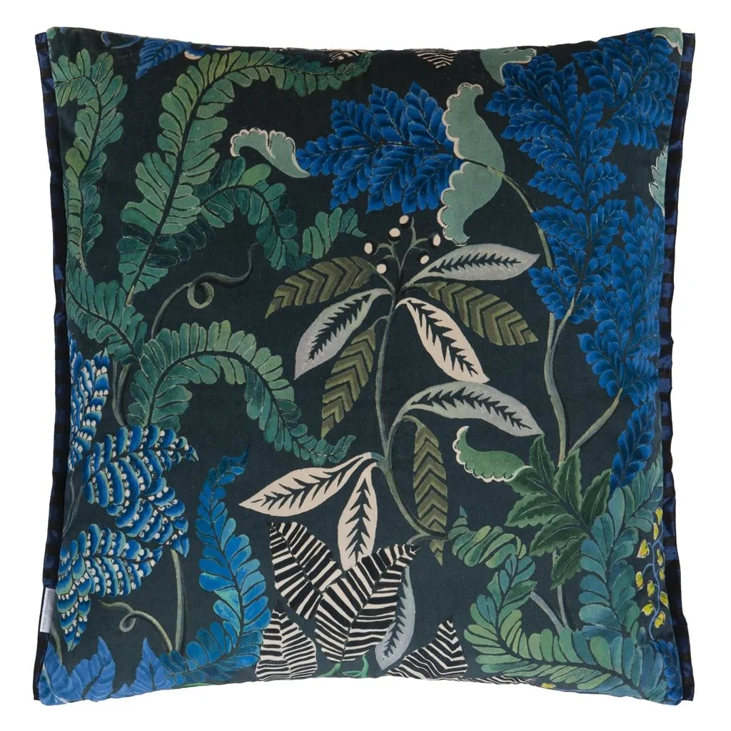 Designers Guild Brocart Decoratif Velours Indigo Decorative Pillow