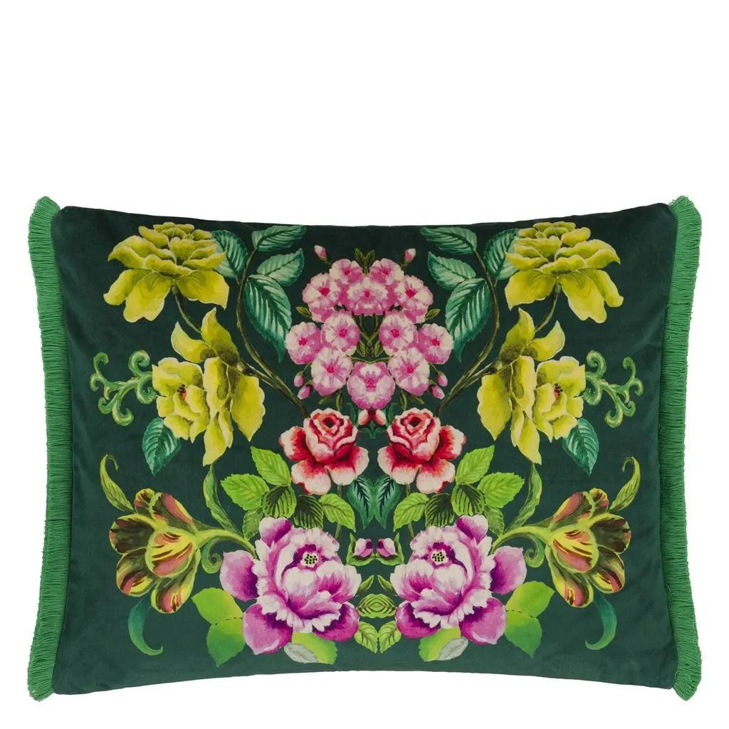 Designers Guild Eleonora Velours Viridian Decorative Pillow