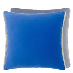 Designers Guild Varese Cerulean & Sky Velvet Decorative Pillow