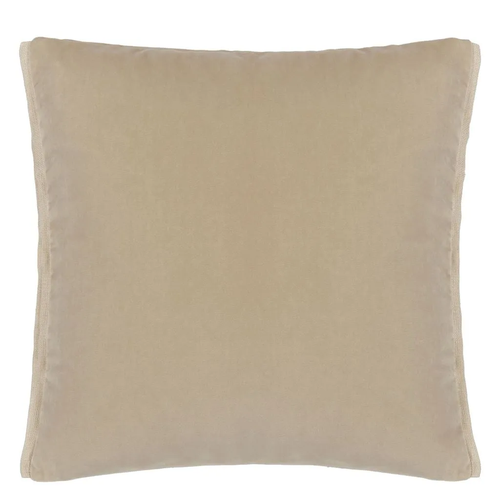 Designers Guild Varese Linen & Chalk Velvet Decorative Pillow