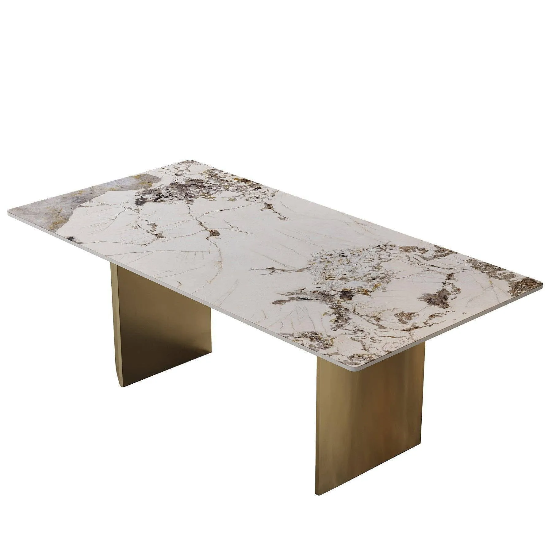 Dining Table 6-8 Seater Luxury Marble Table Work Desk-Q35