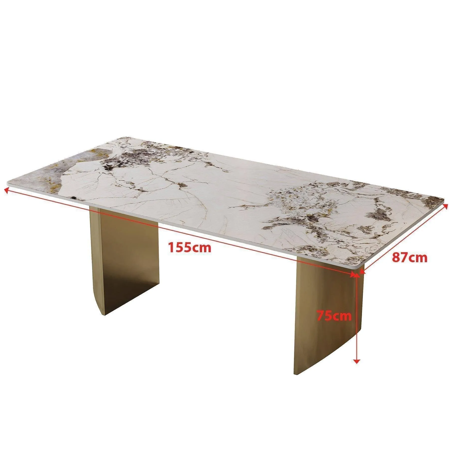 Dining Table 6-8 Seater Luxury Marble Table Work Desk-Q35